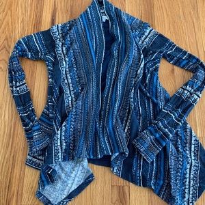 Splendid blue tribal cardigan top